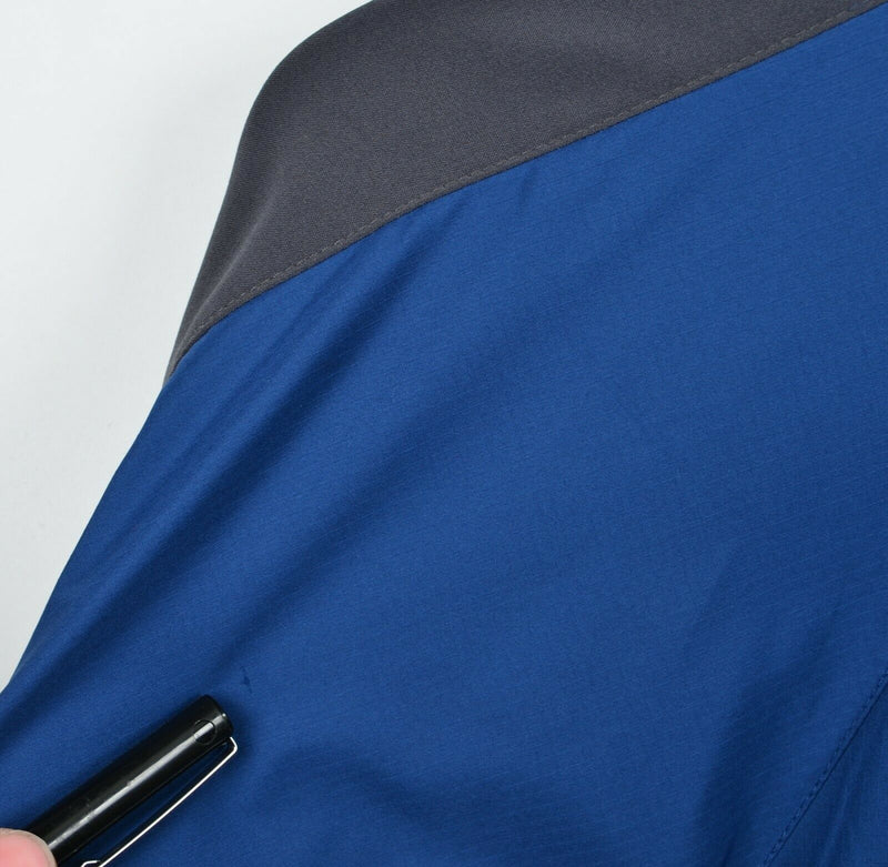 Barrett Jackson Men's Large Blue Full Zip EZEM System Lightweight Jacket