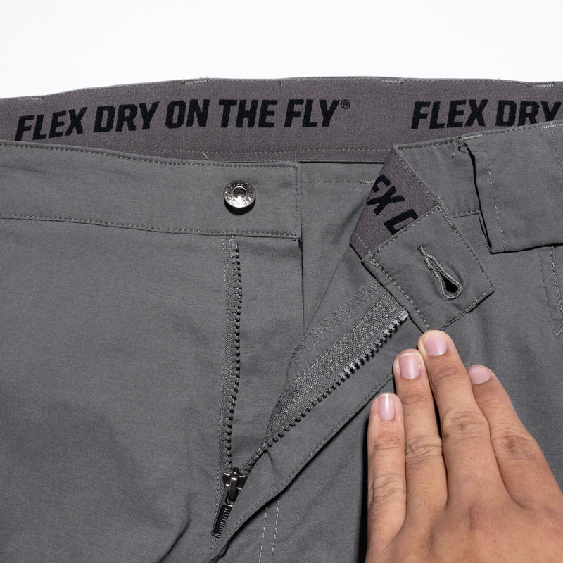 Duluth Trading Convertible Pants Men's 48x30 Flex Dry on the Fly Cargo Gray