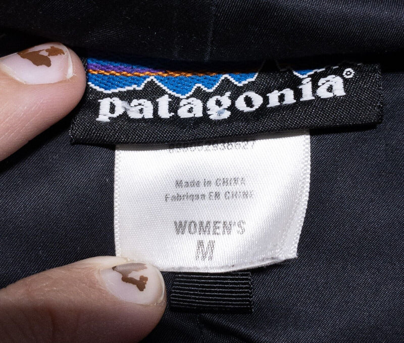 Patagonia Down Puffer Women's Medium Downtown Loft Jacket Hooded Black 28600