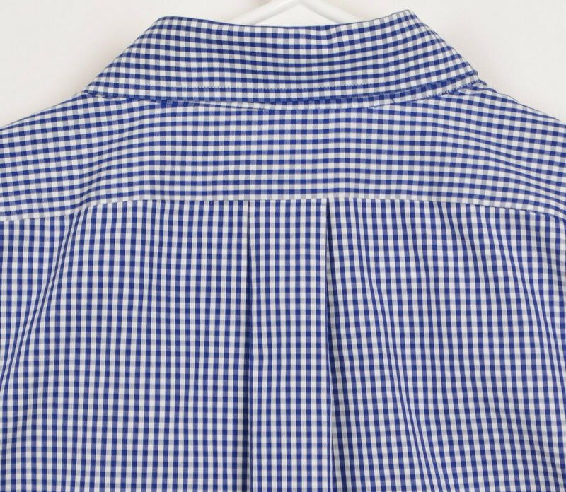 Brooks Brothers Men's Sz 17.5-34 Regent Non-Iron Blue Gingham Check Dress Shirt