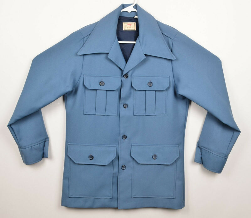 Vtg 70s Levi's Panatela Men's Sz Medium Blue Pockets Blazer Shirt Jacket
