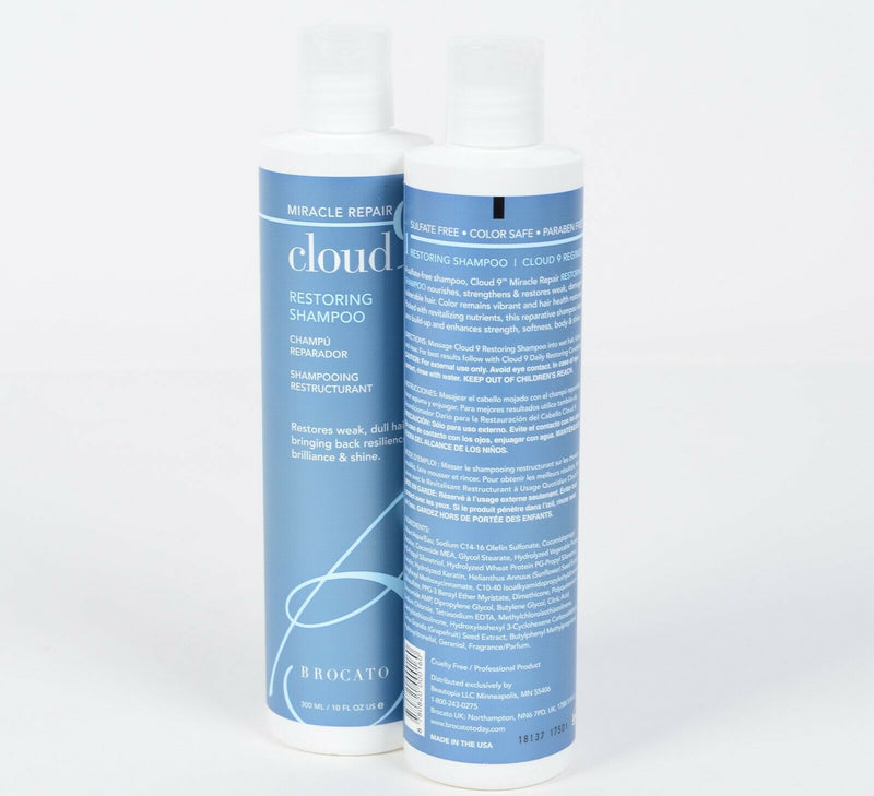 Cloud 9 Miracle Repair Restoring Shampoo - 10 fl oz Pack of 2