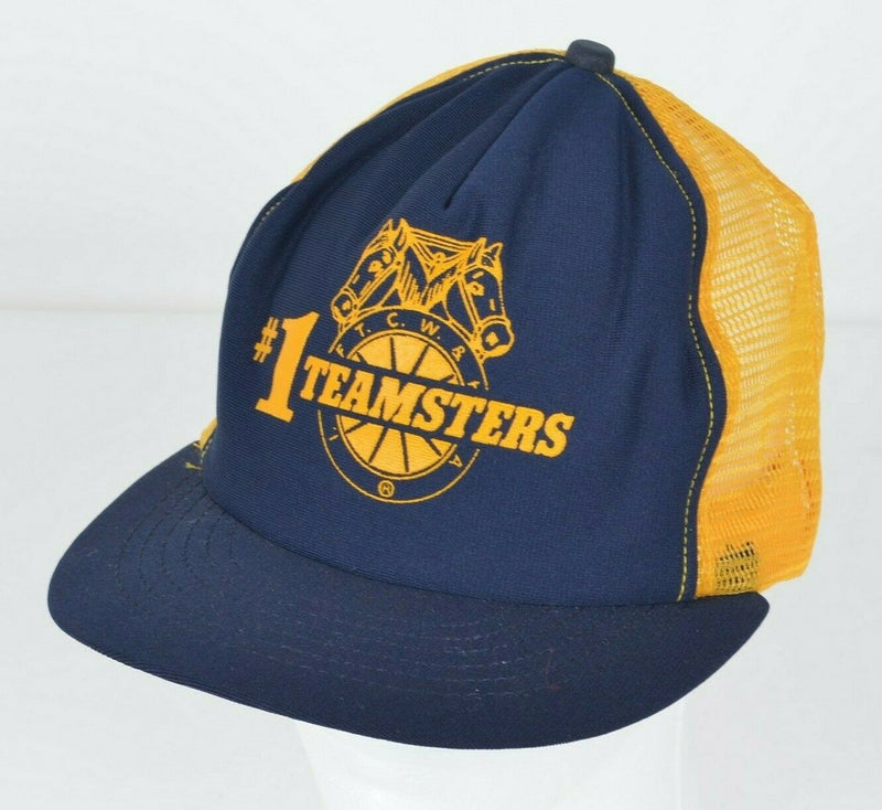 Vtg Teamsters Union Men's One Size Navy Blue Gold