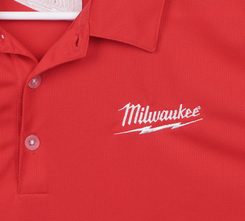 Milwaukee Tools Men’s Sz Large Nike Golf Embroidered Red Dri-Fit Golf Polo Shirt