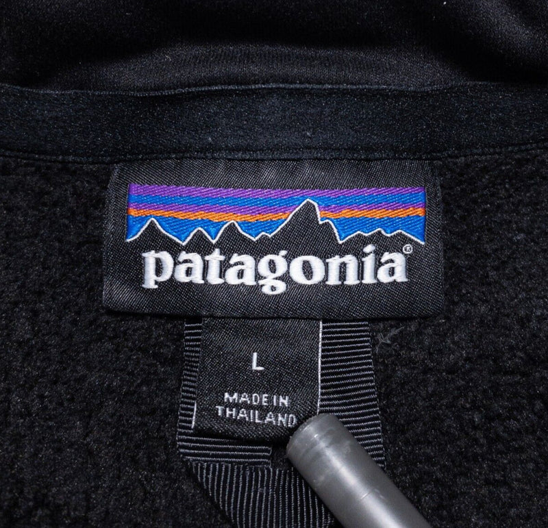 Patagonia Better Sweater Men's Large Jacket 1/4 Zip Pullover Black Fleece 25222