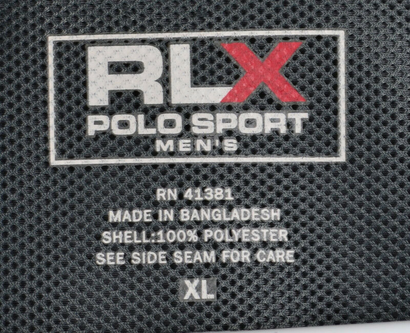 RLX Polo Sport Men's XL Blue Gray Zip Cycling Ralph Lauren Windbreaker Jacket
