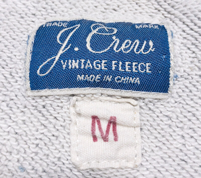 J. Crew Vintage Fleece Sweatshirt Men's Medium Pullover Crewneck Heather Gray