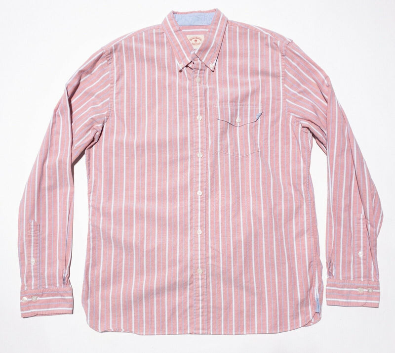 Brooks Brothers Pink Stripe Shirt Men's XL Button-Down Oxford