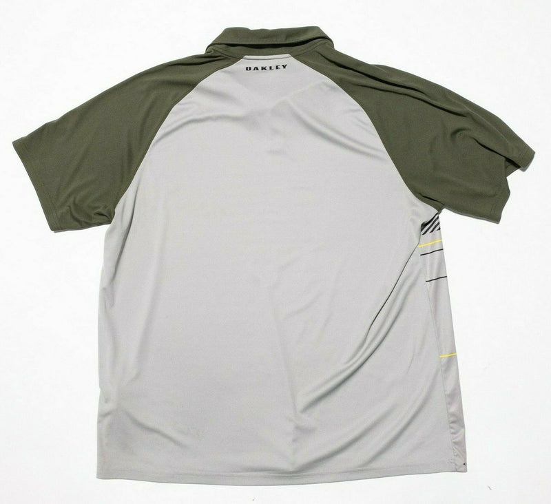 Oakley Hydrolix Golf Polo Shirt 2XL Regular Fit Men's Wicking Gray Green Camo
