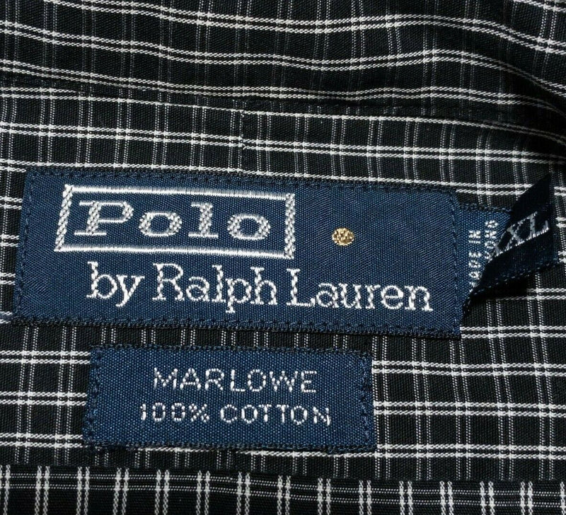 Polo Ralph Lauren 2XL Men's Long Sleeve Shirt Marlowe Long Sleeve Black Plaid