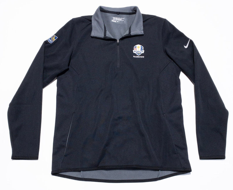 Ryder Cup Nike Golf Jacket Men's Medium  Tour Performance 1/4 Zip Pullover Black