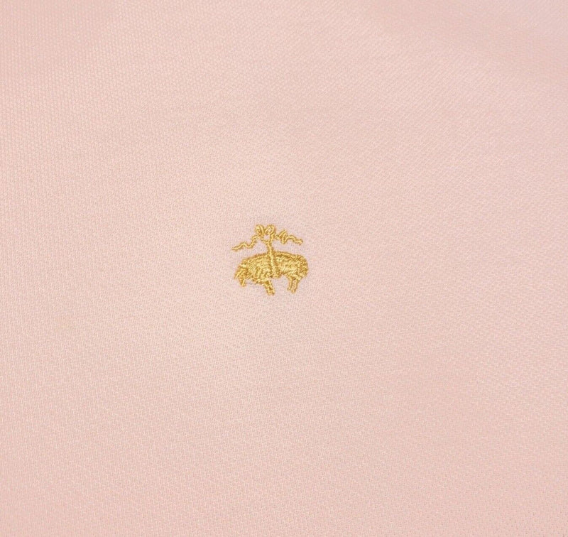 Brooks Brothers Performance Polo XXL Original Fit Men's Solid Light Pink 2XL