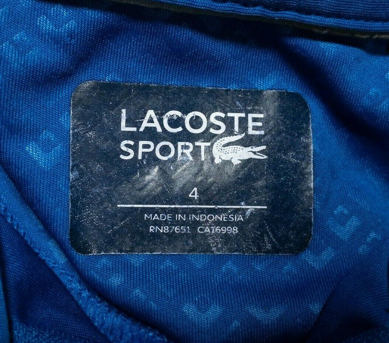 Lacoste Sport Polo 4 Men's Tennis 1/4 Zip Wicking Stretch Geometric Medium