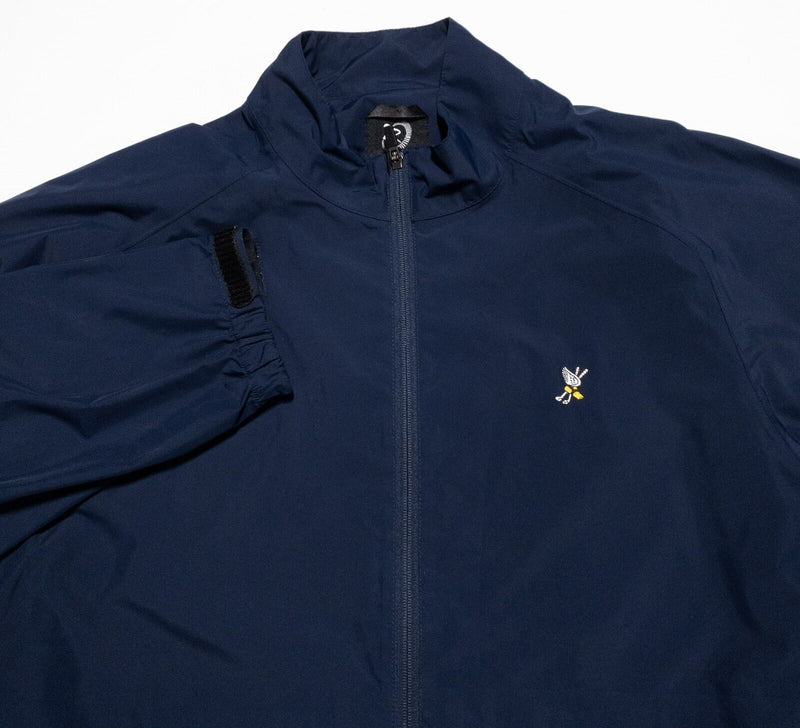 Winged Foot Jacket Men's 2XL Zero Restriction Full Zip Golf Navy Blue Wind Rain