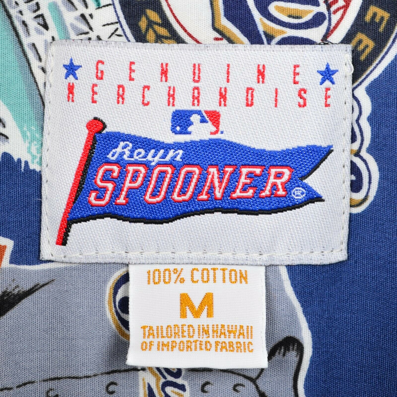 Milwaukee Brewers Men's Medium Reyn Spooner Collage Pennant MLB Hawaiian Shirt