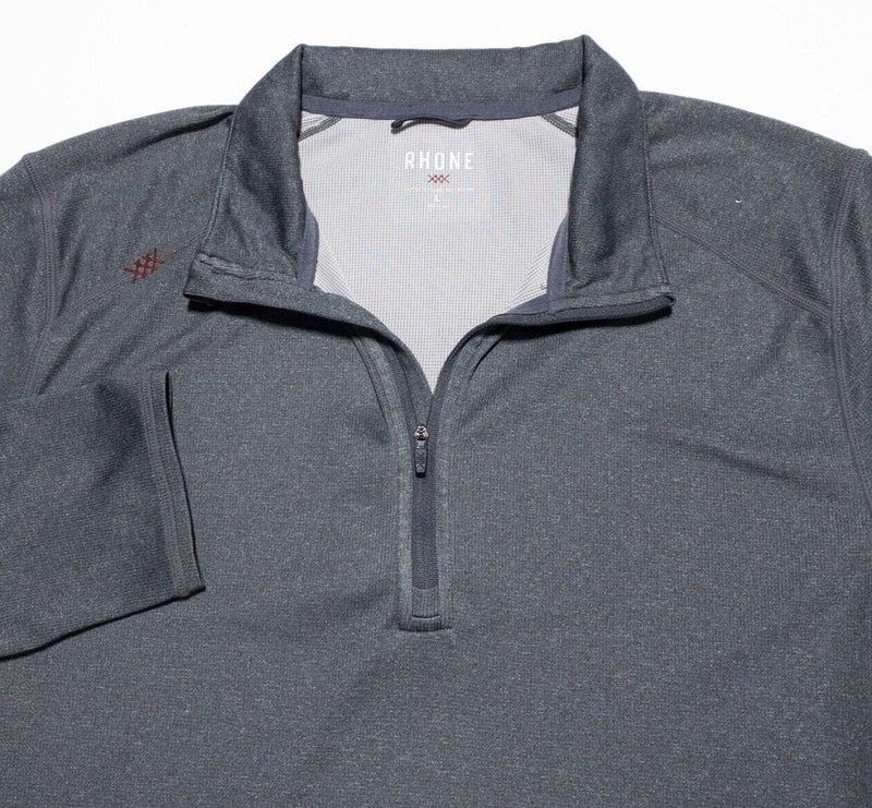 Rhone 1/4 Zip Men's Large Pullover Gray Wicking Stretch Gatorade Activewear