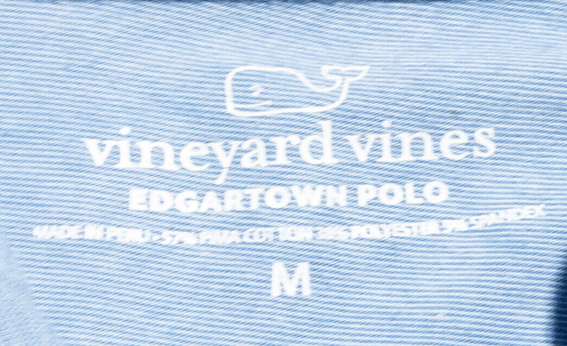 Vineyard Vines Polo Edgartown Medium Men's Polo Long Sleeve Blue