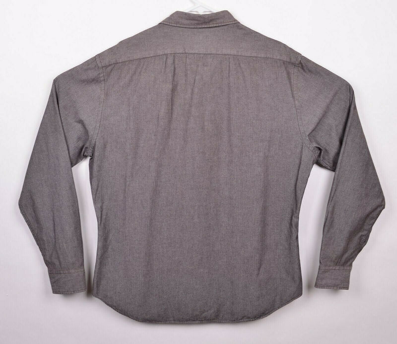 Ralph Lauren Black Label Men's Sz XL Dark Gray Chambray Shirt