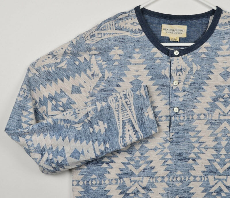 Denim & Supply Ralph Lauren Men's Large Aztec Southwest Henley Geometric Shirt