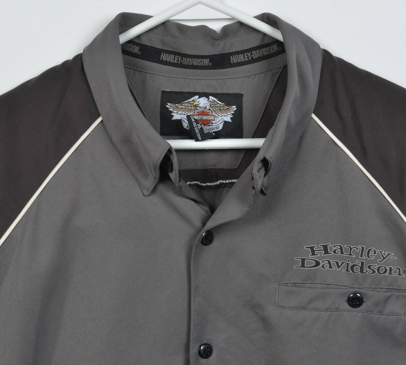 Harley-Davidson Men's XL Gray Custom Speed Spades Garage Mechanic Biker Shirt