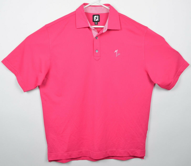 FootJoy Men's Large Solid Hot Pink FJ Golf Wicking Performance Polo Shirt