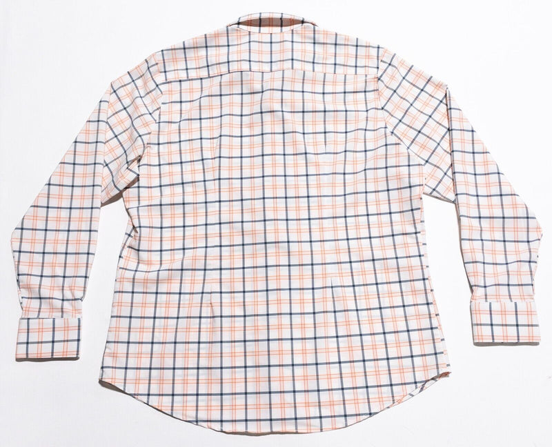 Mizzen+Main Leeward Shirt Men's Large Standard Graph Check Blue Orange Wicking