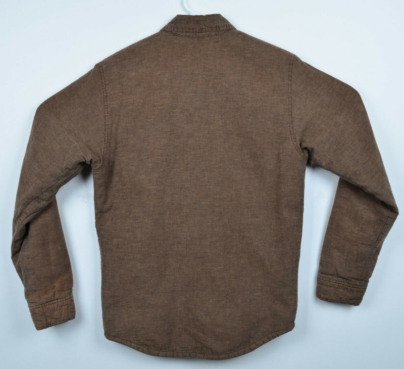 Patagonia Men's Small Hemp Blend Sherpa Lined Brown Cormac Shirt Jacket