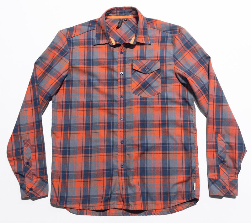 Specialized Utility Flannel Shirt Men's Medium Cycling Wool Blend Orange Plaid