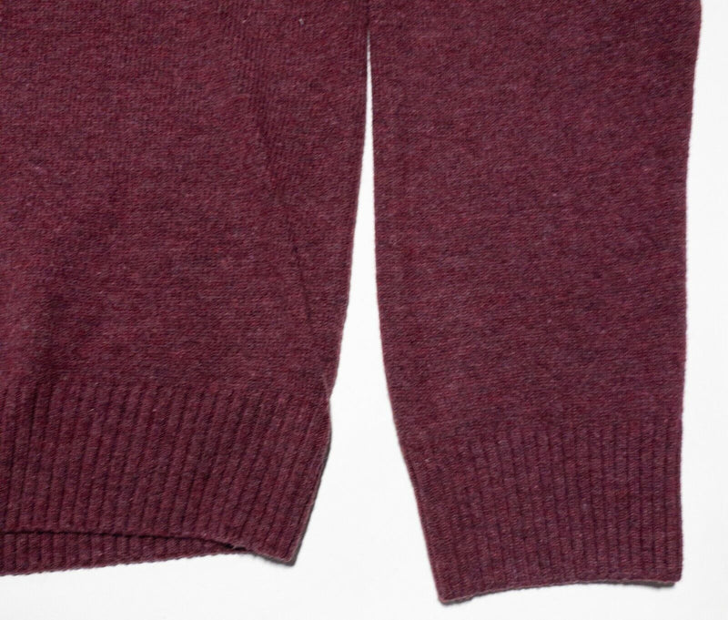 Penguin Sweater Men's 2XL Lambswool Maroon Red Knit Pullover V-Neck