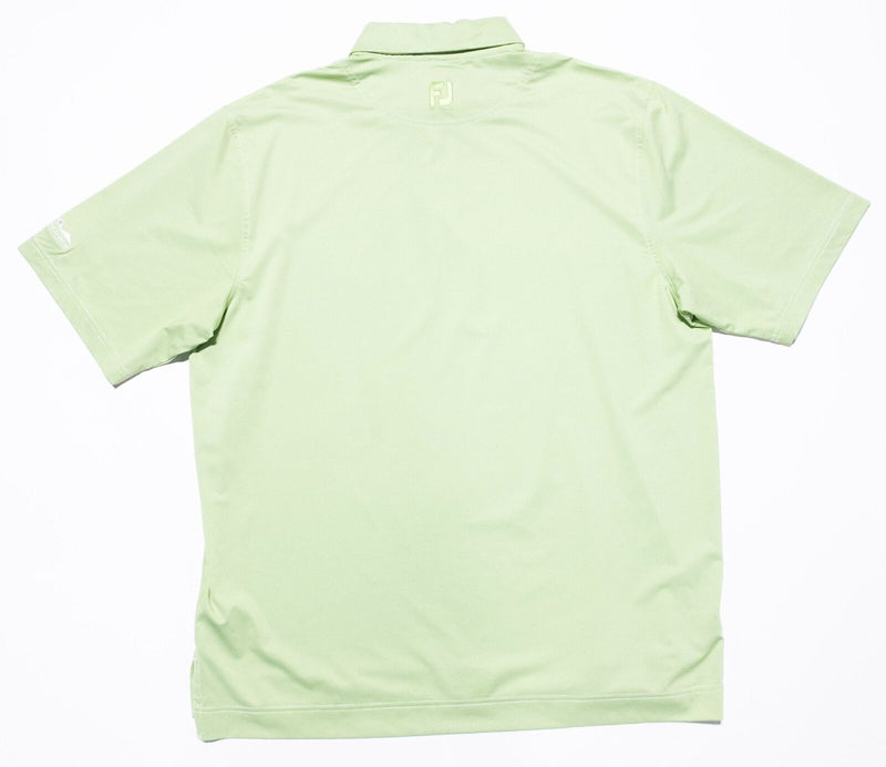 FootJoy Golf Shirt Men's XL Green Striped Wicking Stretch Performance Polo