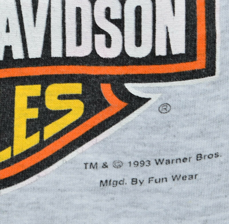 Vtg 90s Harley-Davidson Men Large Taz Warner Bros Attitude is Everything T-Shirt