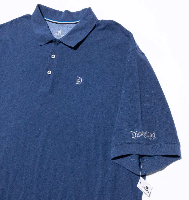 Disney Parks Polo Shirt Men's 2XL Blue Embroidered Disneyland Resort
