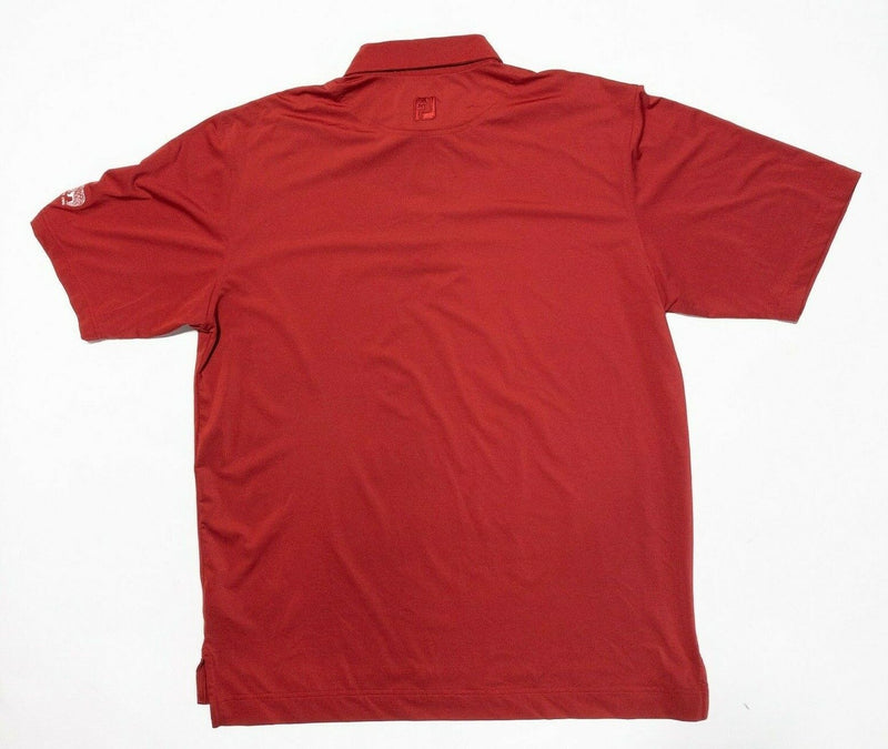FootJoy Golf Shirt XL Men's Polo Wicking Stretch Solid Red Bear Performance