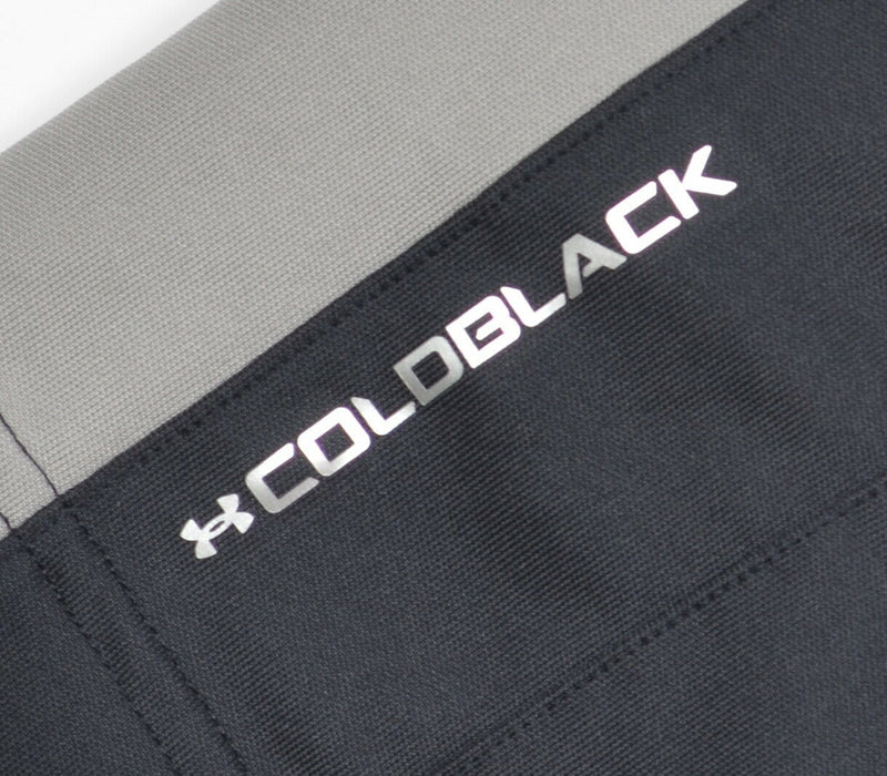 Under Armour Coldblack Men's Large Black Gray HeatGear Wicking Polo Shirt