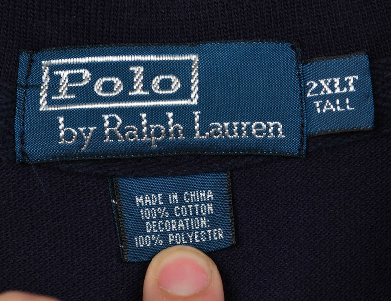 Polo Ralph Lauren Men's Sz 2XLT Tall Team USA 10 Olympics Navy Blue Polo Shirt