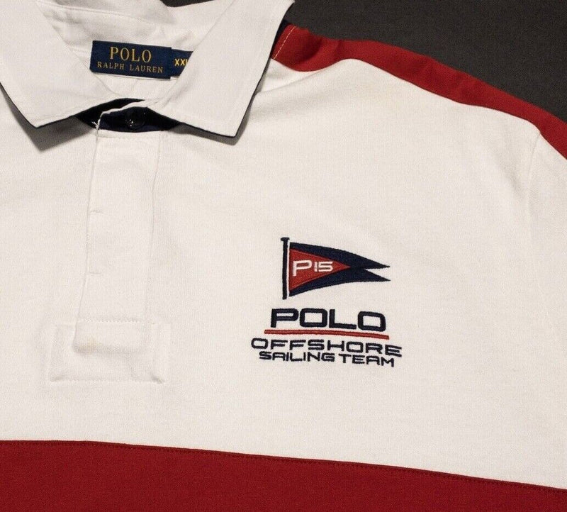 Polo Ralph Lauren Rugby Polo Men's 2XL Polo Offshore Sailing Team Red White Navy