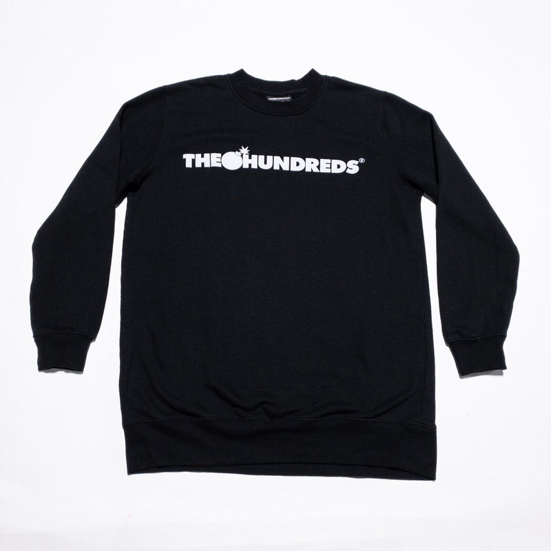 The Hundreds Sweatshirt Men's Large Crewneck Pullover Logo Spell Out Black