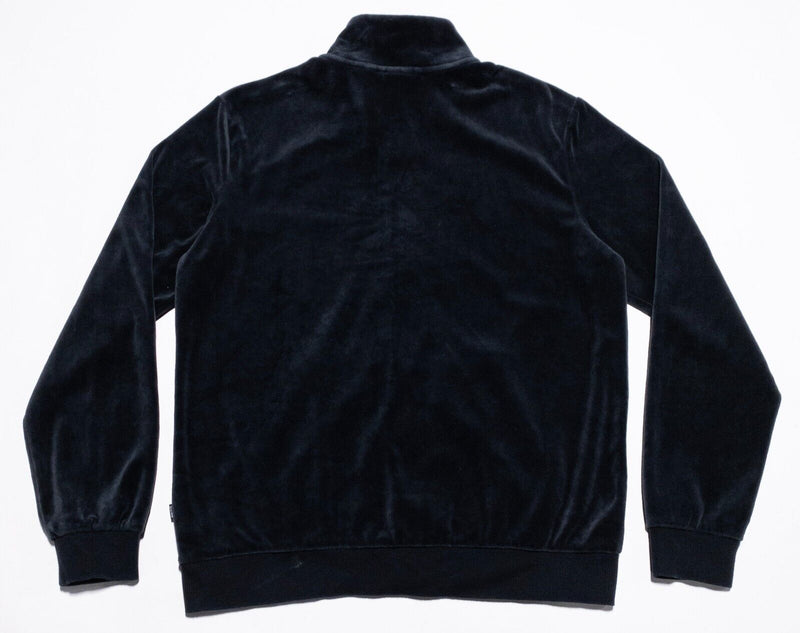 Puma Velour Track Jacket Men's Medium Full Zip Black/Gray Vintage Y2K Retro