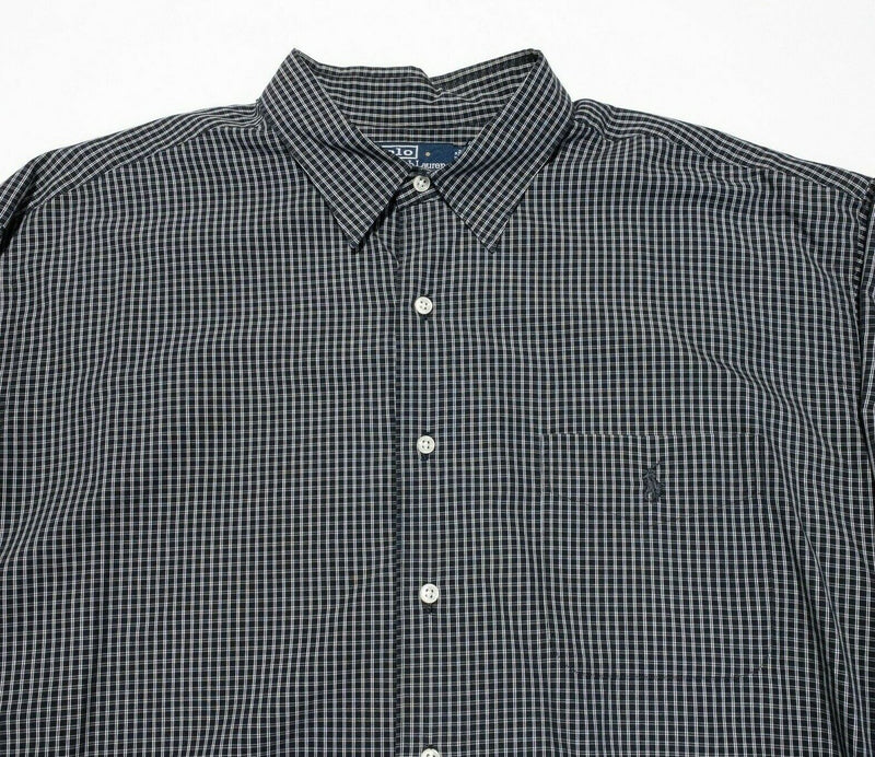 Polo Ralph Lauren 2XL Men's Long Sleeve Shirt Marlowe Long Sleeve Black Plaid