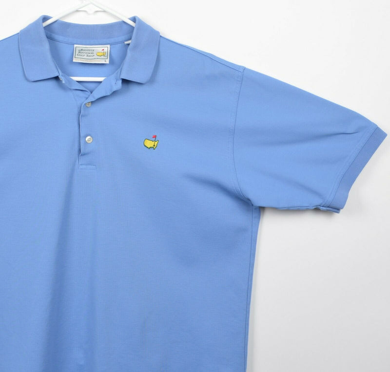 Augusta National Golf Shop Men's Sz Large Masters Golf Blue Polo Shirt