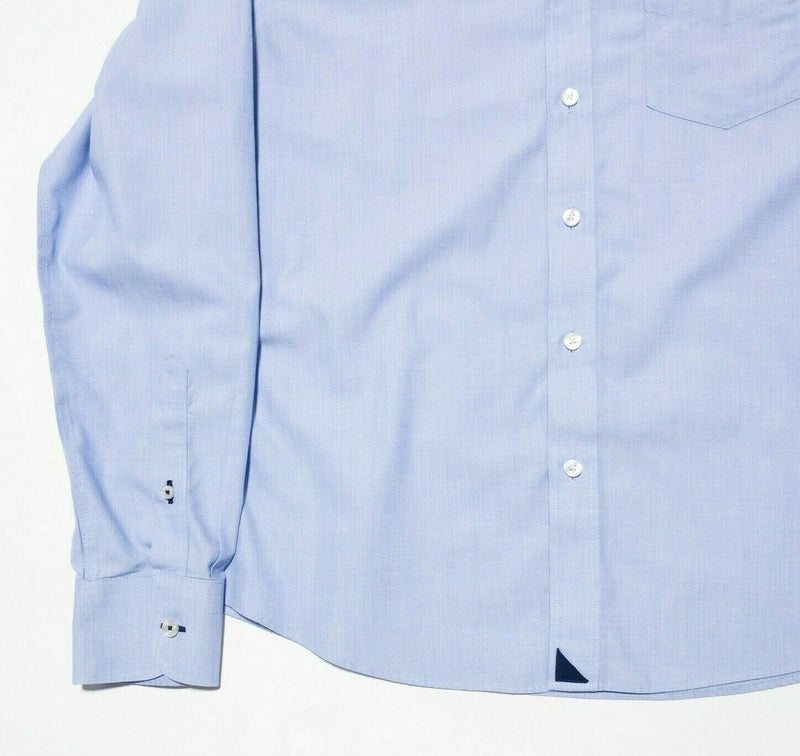 UNTUCKit Medium Wrinkle Free Shirt Men Button-Down Long Sleeve Light Blue Dress