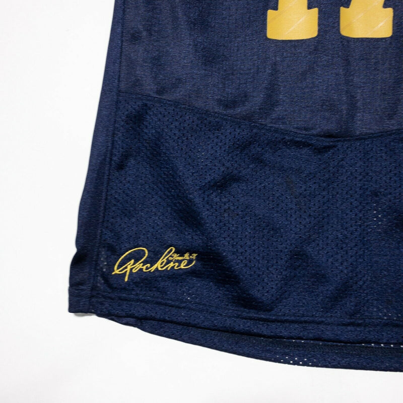 Notre Dame Football Jersey Youth Large Under Armour HeatGear Knute Rockne Blue