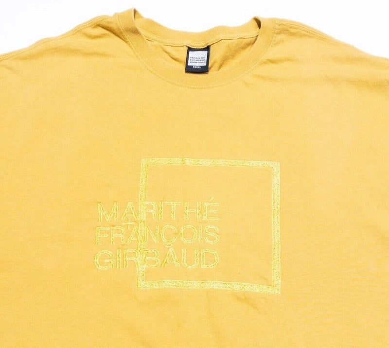 Girbaud T-Shirt 4XL Men's Yellow Square Logo Short Sleeve Marithe Francois