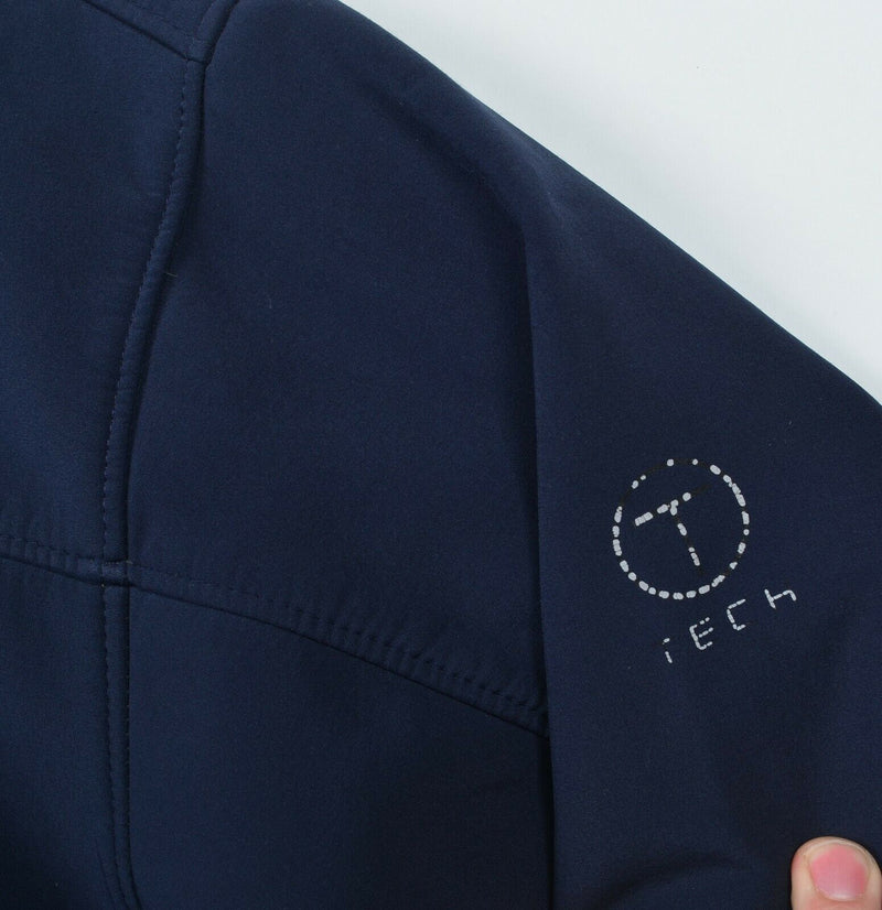 Tumi T Tech Men's Medium Navy Blue Fleece Lined Full Zip Softshell Jacket