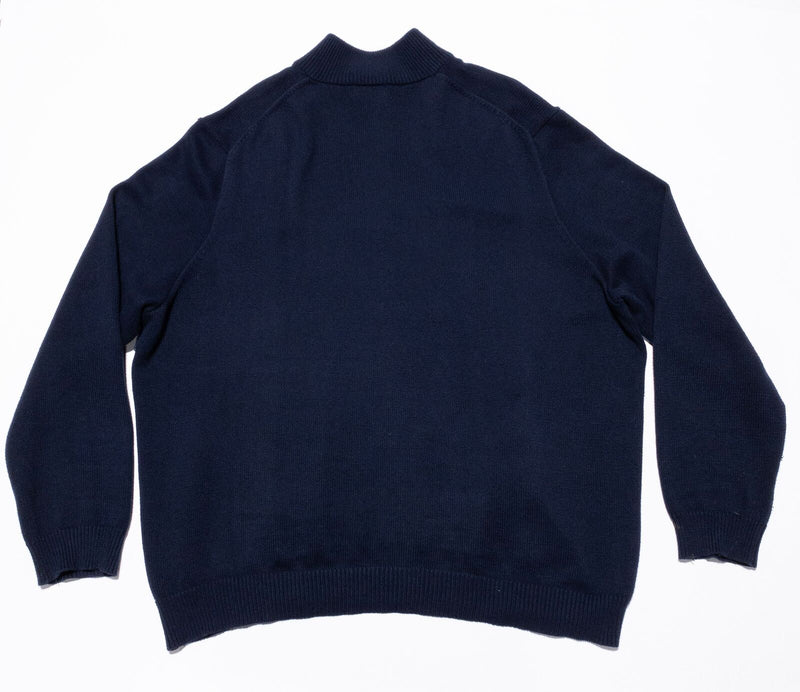 Polo Ralph Lauren Sweater Men's 4XLT Tall Pullover 1/4 Zip Navy Blue Knit