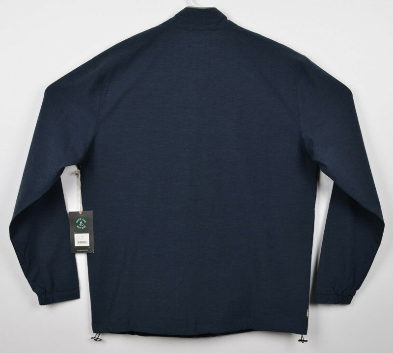 Linksoul Men's Medium 1/4 Zip Heather Blue Polyester Lightweight Golf Jacket