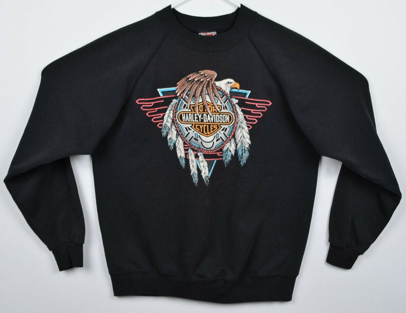 Vintage 1992 Harley-Davidson Men's Large Dreamcatcher Eagle Crewneck Sweatshirt