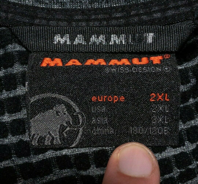 Mammut Elwha Half-Zip Fleece Jacket Mid-Layer Gray Hiking Outdoor Men's 2XL