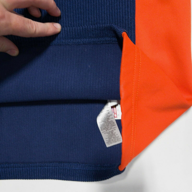 Spyder Men's Large Core Sweater Blue Orange 1/4 Zip Pullover Fleece Lined Jacket