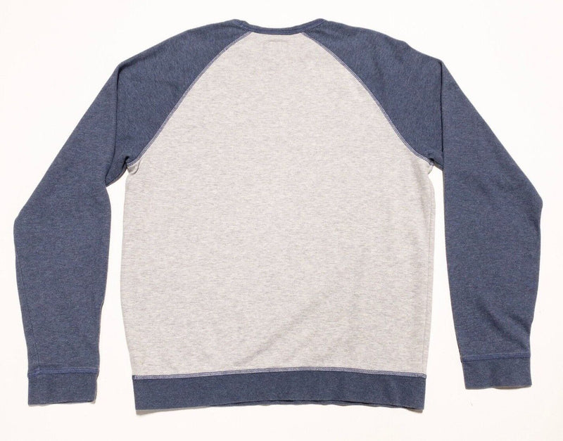 johnnie-O Sweatshirt Men's Medium Crewneck Blue Gray Pullover Long Sleeve